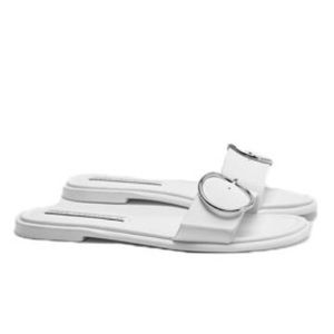 NWT Zara White Buckle Sandal